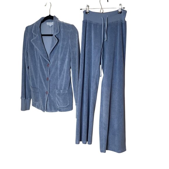 Theodore Beverly Hills Vintage 1990s Womens Lounge Pant Set Size Small Blue New - Picture 11 of 11